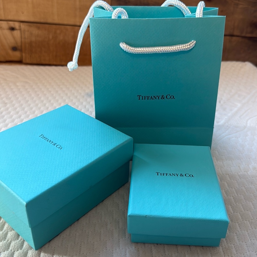 Two Tiffany & co boxes and bag